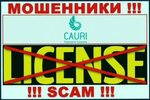 Мошенники Cauri LTD действуют незаконно, потому что у них нет лицензии !!!