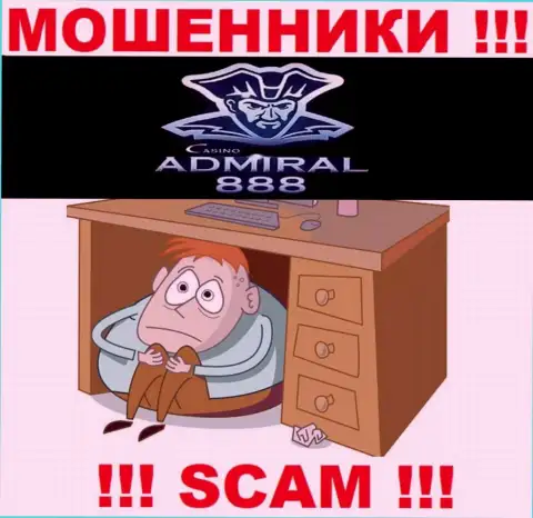 Об руководстве мошеннической компании Admiral888 информации не найти