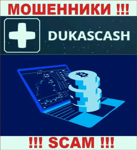 Не советуем иметь дело с internet-мошенниками DukasCash, род деятельности которых Crypto trading