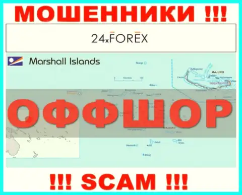 Marshall Islands - это место регистрации организации 24XForex, находящееся в офшоре