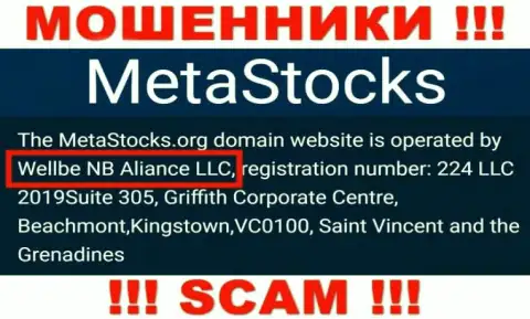 Юридическое лицо компании MetaStocks - это Веллбе НБ Алиансе ЛЛК, инфа позаимствована с официального интернет-сервиса
