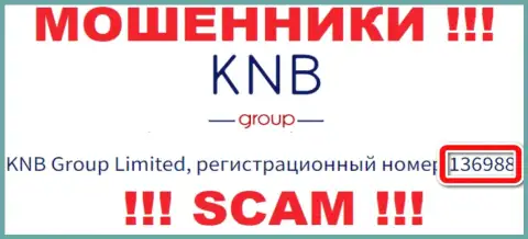 Наличие регистрационного номера у KNB Group (136988) не делает данную контору честной