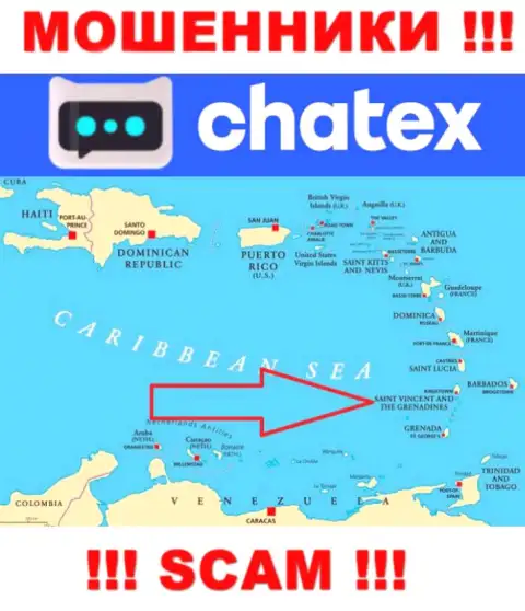 Не верьте шулерам Chatex, так как они обосновались в офшоре: Сент-Винсент и Гренадины