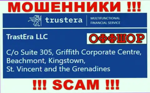 Suite 305, Griffith Corporate Centre, Beachmont, Kingstown, St. Vincent and the Grenadines - оффшорный официальный адрес мошенников Trustera Global, указанный у них на информационном портале, БУДЬТЕ КРАЙНЕ ОСТОРОЖНЫ !!!