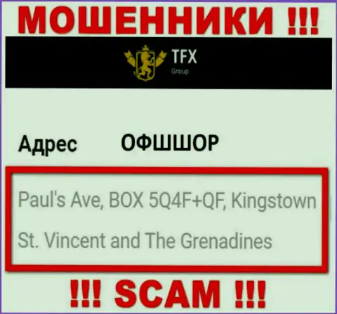 Не работайте совместно с организацией TFX FINANCE GROUP LTD - данные интернет-воры спрятались в офшоре по адресу - Paul's Ave, BOX 5Q4F+QF, Kingstown, St. Vincent and The Grenadines