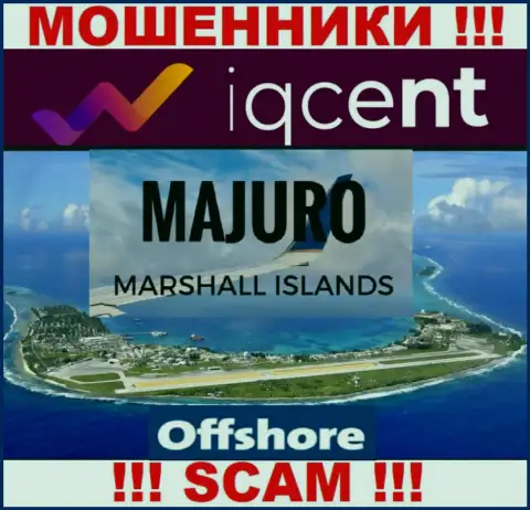 Офшорная регистрация IQCent на территории Маджуро, Маршалловы Острова, позволяет разводить лохов