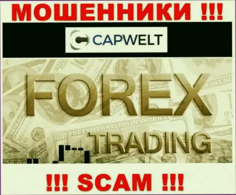 FOREX - это сфера деятельности мошеннической компании Cap Welt