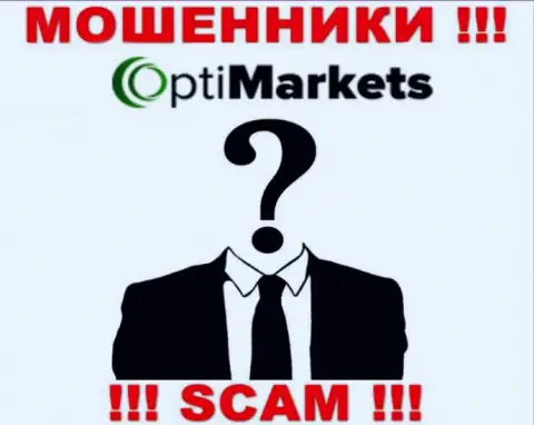 OptiMarket являются интернет-ворюгами, именно поэтому скрыли инфу о своем руководстве