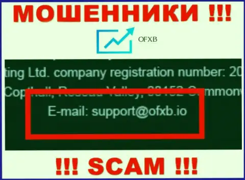 Связаться с мошенниками OFXB можно по представленному адресу электронного ящика (инфа взята с их интернет-портала)