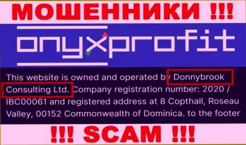 Юр лицо организации OnyxProfit Pro - это Donnybrook Consulting Ltd, инфа позаимствована с официального ресурса