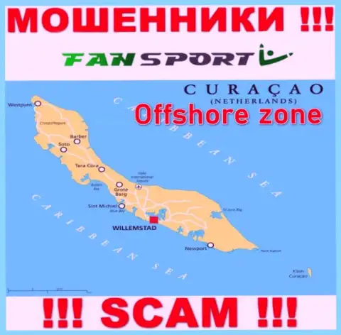 Оффшорное место регистрации Fan Sport - на территории Curacao