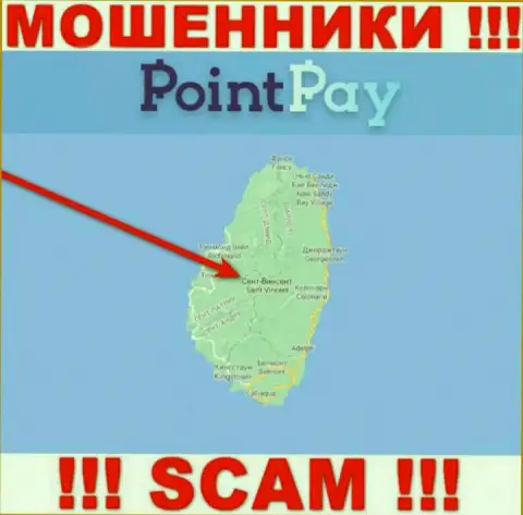 Мошенническая компания Поинт Пэй имеет регистрацию на территории - St. Vincent & the Grenadines