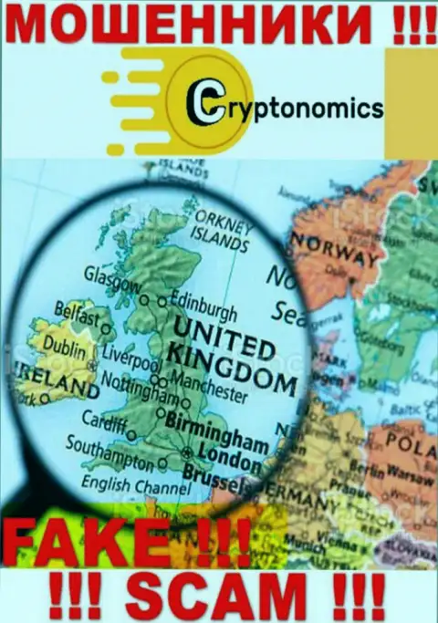 Мошенники Crypnomic Com не указывают правдивую информацию касательно их юрисдикции