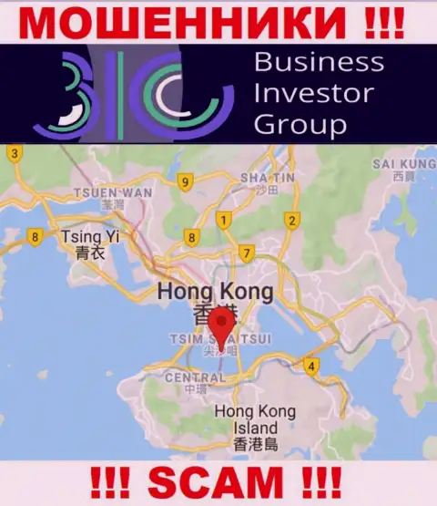 Оффшорное расположение BusinessInvestorGroup - на территории Гонконг