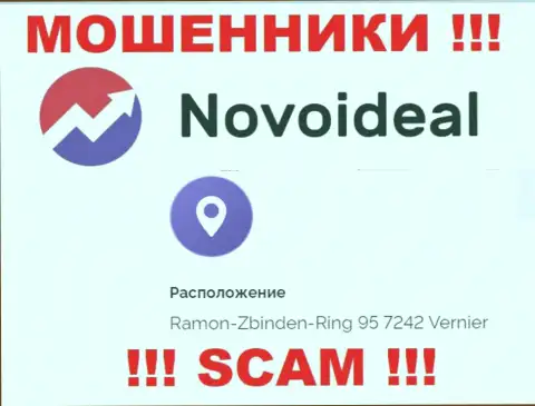 Верить информации, что NovoIdeal указали у себя на сервисе, касательно адреса регистрации, не советуем