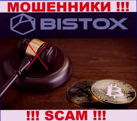 На web-портале мошенников Bistox вы не разыщите информации об регуляторе, его нет !