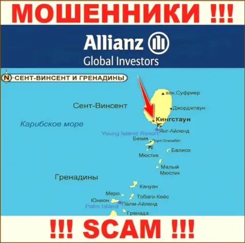 Allianz Global Investors LLC безнаказанно оставляют без денег, ведь разместились на территории - Кингстаун, Сент-Винсент и Гренадины
