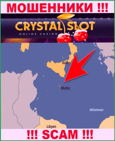 Malta - здесь, в оффшоре, базируются интернет-мошенники CrystalSlot