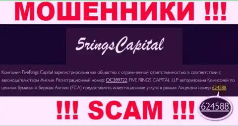 FiveRings-Capital Com засветили номер лицензии на веб-сайте, но это не обозначает, что они не ВОРЫ !!!
