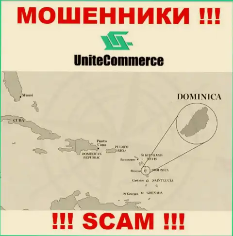 Unite Commerce находятся в оффшорной зоне, на территории - Dominica
