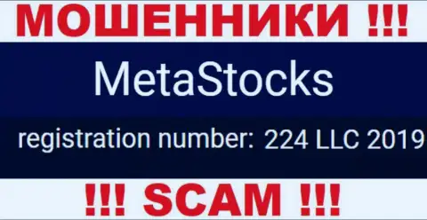 Во всемирной сети internet работают воры MetaStocks !!! Их номер регистрации: 224 LLC 2019