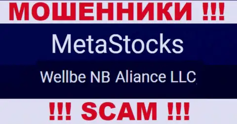 Юридическое лицо махинаторов MetaStocks - это Wellbe NB Aliance LLC