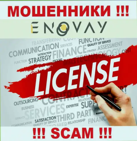 У организации EnoVay Info нет разрешения на ведение деятельности в виде лицензии на осуществление деятельности - это ЖУЛИКИ