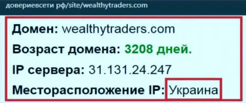 Украинское место регистрации брокерской организации Велти Трейдерс, согласно инфы web-сайта довериевсети рф